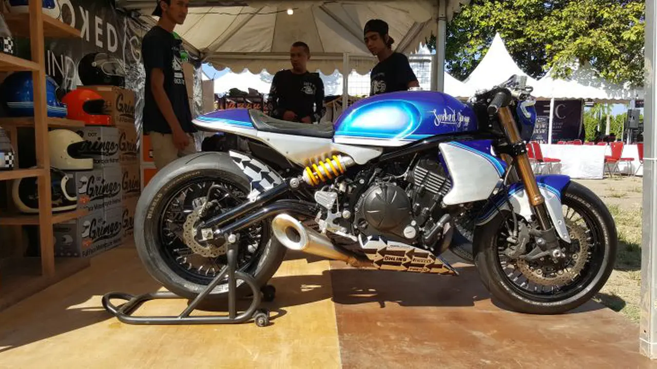 Cafe Racer Bikinan Bali Unjuk Gigi di Kawasaki Bike Week