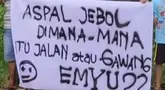 Fans Manchester United sabar-sabar ya, ini menyindir jalan rusak saja kok. (Source: Ist)