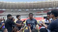 Pelatih Timnas Indonesia U-17 Bima Sakti mengungkap kesiapan anak-anak asuhnya jelang melakoni Piala Dunia U-17 2023. (Liputan6.com/Melinda Indrasari)