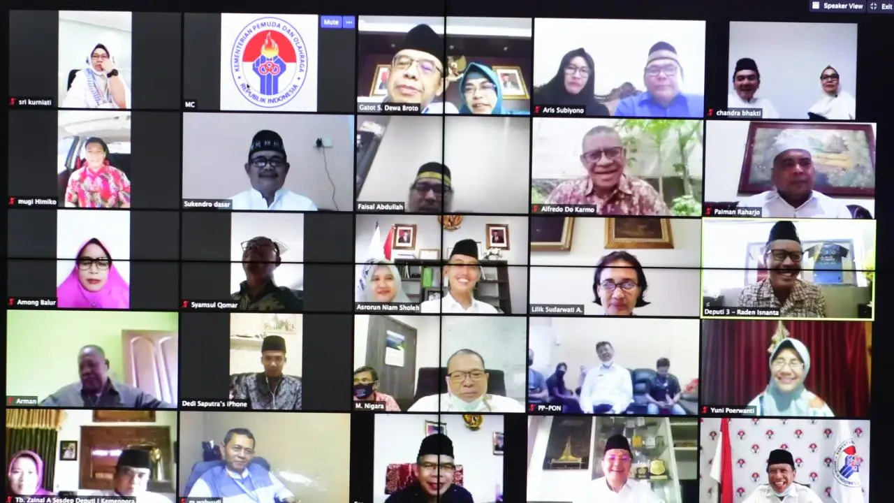 Silarutahmi Virtual, Menpora Ajak Seluruh Jajarannya untuk Terus Bekerja Lebih Baik