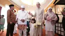 "Iya deg-degan. Doakan ya biar lancar," ucap mantan suami Marshanda, sebelum memasuki ruang akad nikah. (Adrian Putra/Bintang.com)