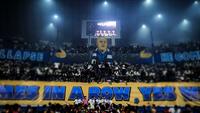Tifo Bojan Hodak dalam laga Persib Bandung melawan Persijap Jepara pada pekan terakhir BRI Super League 2025/2026 di Stadion GBLA, Bandung, Minggu (23/5/2026). (Bola.com/Bagaskara Lazuardi)