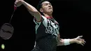 <p>Jonatan Christie harus puas menyandang predikat runner-up di ajang badminton super 750, Japan Open 2023. (AP Photo/Hiro Komae)</p>