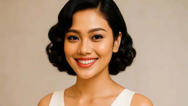 Model Rambut Curly Bob untuk Rambut Keriting/Ilustrasi gambar oleh AI