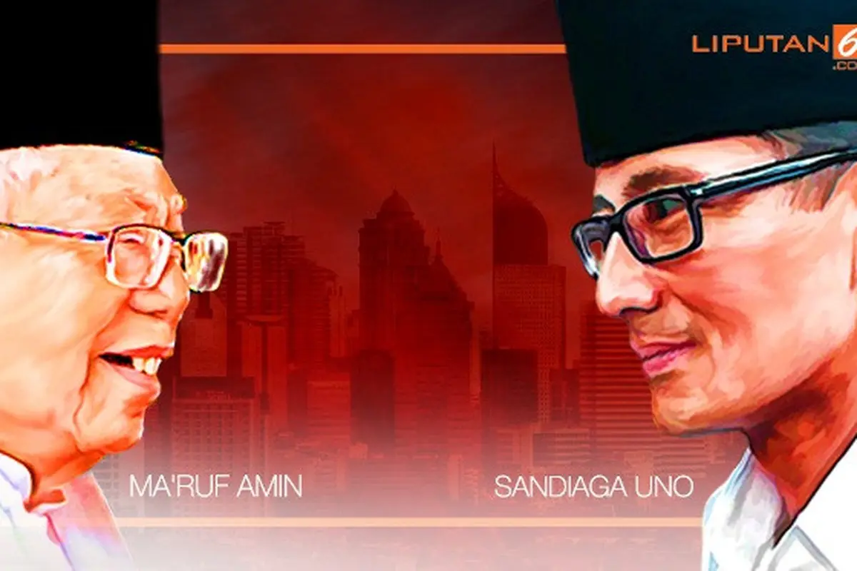 Banner Headline Adu Amunisi Ma'ruf Amin Vs Sandiaga Uno