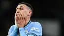 Hasil minor itu membuat Man City terancam semakin tertinggal dari Liverpool. Saat ini, Manchester City berada di tempat kedua dengan nilai 23, tertinggal lima poin dari The Reds di posisi teratas. (AFP/Paul Ellis)