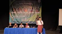 Temu Penyair Asia Tenggara (TPAT) 2022 di Aula Teater Institut Seni Indonesia (ISI) Padangpanjang, Sumatera Barat pada Kamis (1/12/2022).