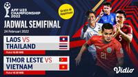 Link Live Streaming Semifinal Piala AFF U-23 2022 di Vidio, Kamis 24 Februari 2022. (Sumber : dok. vidio.com)