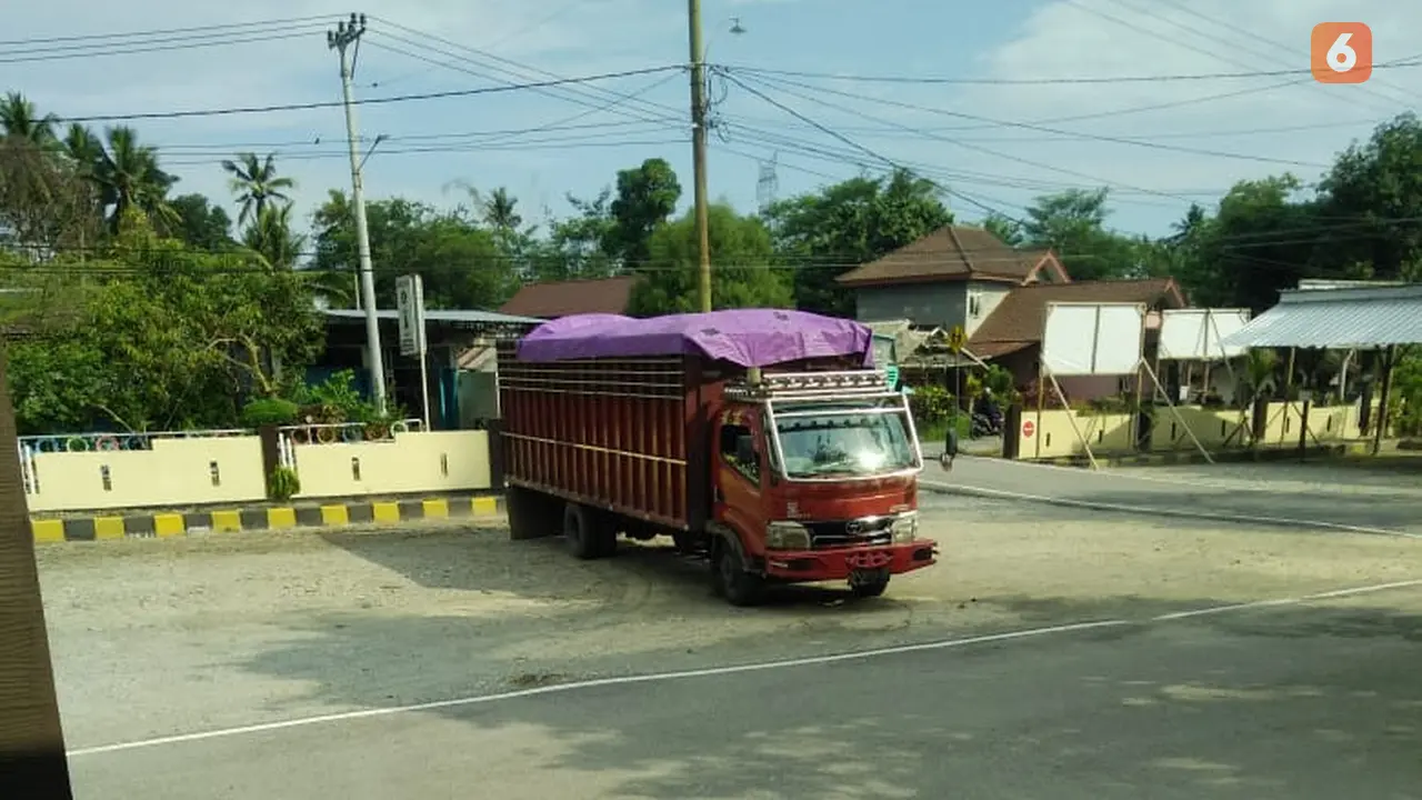 Mobil truk resah setiap kali melintas di penyebrangan Tomoti, Luwu Timur ke Sulteng (Liputan6.com/Eka Hakim)