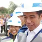 Presiden Joko Widodo (Jokowi) meresmikan jalan tol Pejagan-Pemalang seksi III dan IV di Tegal, Jawa Tengah, Jumat (9/11/2018).