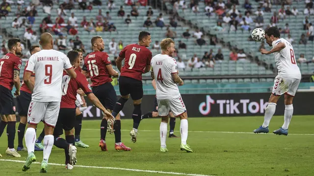 Foto Piala Eropa: Penantian 29 Tahun Timnas Denmark, Melaju ke Semifinal Euro 2020 Usai Lumat Republik Ceska