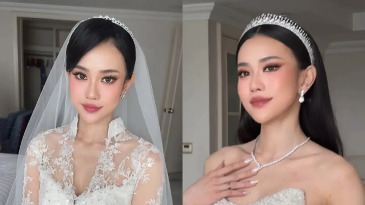 Gaun Putih Jessica Jane di Hari Pernikahannya Bersama Erwin Phan