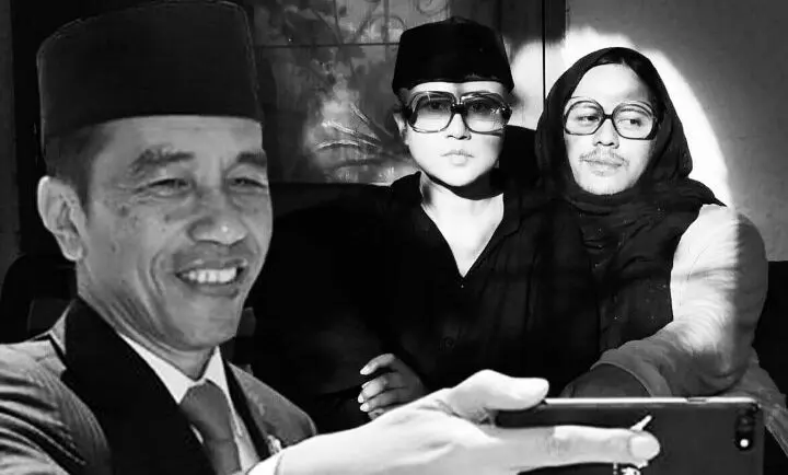 Ria Irawan selfie bareng Jokowi.