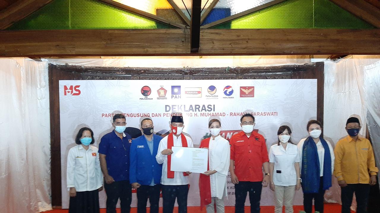 7 Parpol Usung Pasangan Muhamad-Saraswati di Pilkada Tangsel