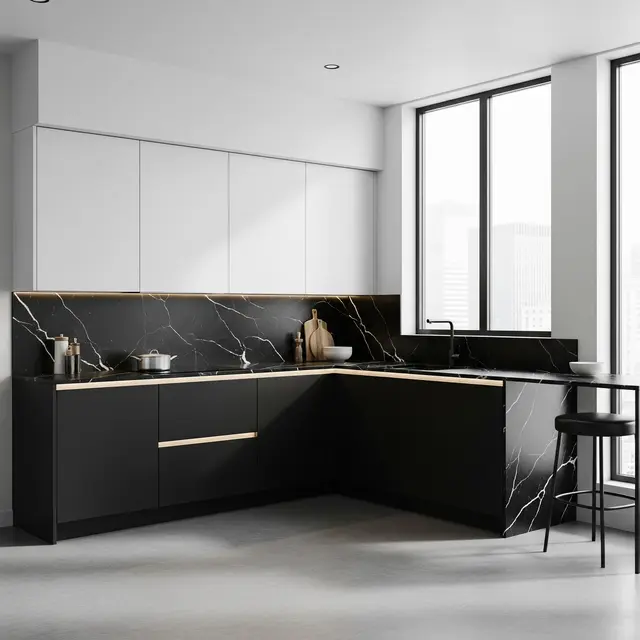 Desain Dapur Minimalis Modern dengan Kitchen Set Letter L
