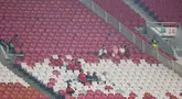Pertandingan antara Timnas Indonesia U-23 melawan Timnas Brunei Darussalam di Stadion Utama Gelora Bung Karno, Jakarta, Selasa (15/7/2025) tampak tidak menarik perhatian suporter Tim Garuda. (Bola.com/M Iqbal Ichsan)