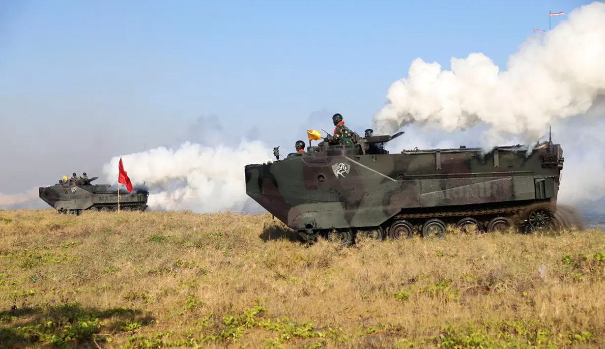 Dalam Super Garuda Shield 2023, terdapat 20 negara yang ambil bagian dalam latihan gabungan tahunan antara TNI dan Komando Indo-Pasifik AS ini. (AP Photo/Trisnadi)