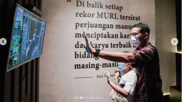 Resmikan Proyek Revitalisasi Galeri MURI, Sandiaga Uno Ikut Serahkan Piagam 4 Rekor Baru