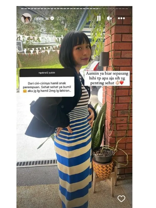7 Potret Rinni Wulandari Pamer Baby Bump, Umumkan Kehamilan Kedua