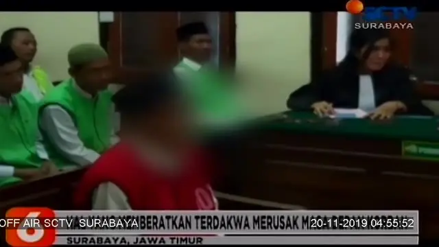 Majelis Hakim PN Surabaya menjatuhkan vonis kepada RS oknum guru Pramuka yang melakukan pencabulan terhadap belasan siswa dengan hukuman kebiri kimia selama tiga tahun serta hukuman dua belas tahun penjara.