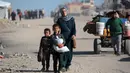 Hal tersebut diungkap Kepala Badan Dana Anak-Anak PBB (UNICEF) Catherine Russell pada Kamis (15/5/2025). “Sangat tidak bermoral bahwa lebih dari 45 anak dilaporkan tewas dalam serangan udara di Gaza dalam dua hari," tulis Russell di media sosial X. (Bashar TALEB/AFP)