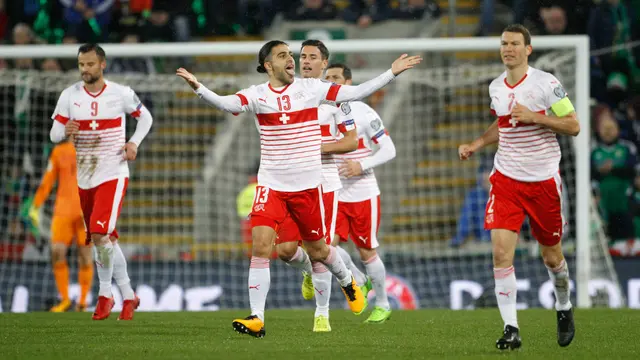 Swiss Curi Kemenangan di Kandang Irlandia Utara
