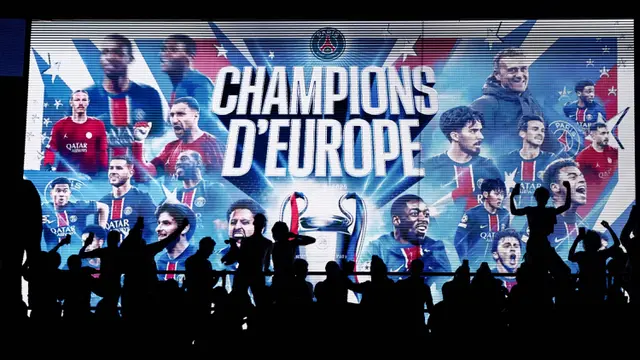 Juara Liga Champions 2024/2025, Menara Eiffel Berhias Warna Jersey PSG