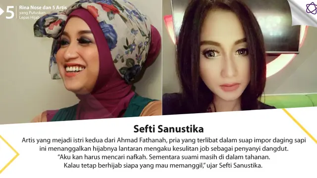 [Bintang] Rina Nose dan 5 Artis yang Putuskan Lepas Hijab