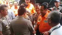 Kepala Basarnas Marsdya TNI FH Bambang Soelistiyo di Polda Jatim. (Liputan6.com/Dian Kurniawan)