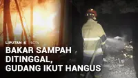 Diduga Akibat Bakar Sampah, Gudang Barang Bekas di Kediri Ludes Dilalap Api