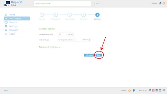 Backup Data Instruction on Duplicati