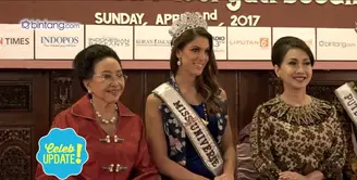 Iris Mittenaere, Miss Universe 2016 ikut makan siang di acara Meet and Greet Miss Universe 2016 with Madame BRA. Mooryati Soedibyo. 