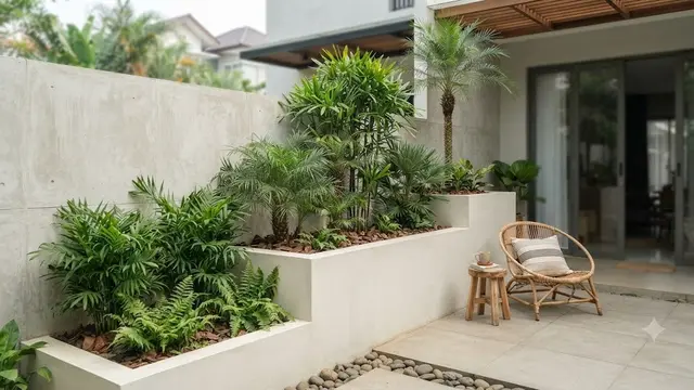Planter Box Permanen Bertingkat (AI Generated)