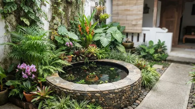Kolam dari Ban Bekas yang Kreatif