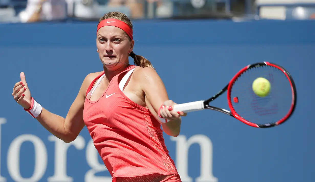 Peringkat ke-5 adalah Petra Kvitova dari Republik Ceska. (EPA/Andrew Gombert)