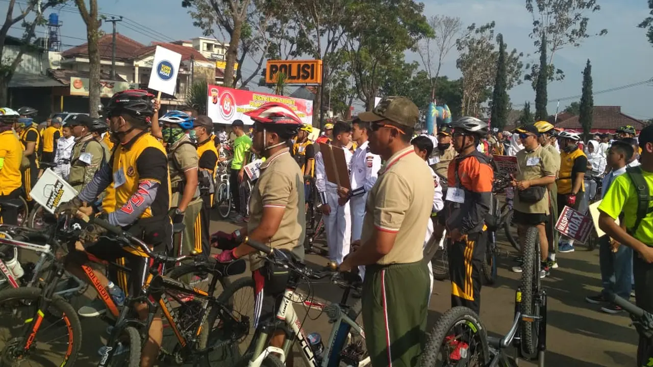 Gowes antara TNI dan Polri menjelang Kampenye pilpres 2019