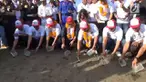 Ribuan masyarakat dan wisatawan hadir dalam Petitenget Festival di desa kerobokan kabupaten Badung Bali.