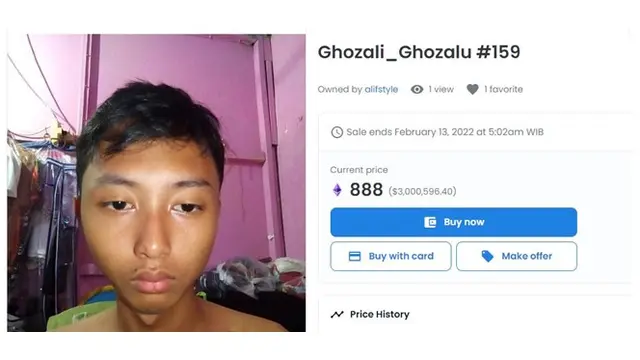 6 Foto Selfie Ghozali dengan Harga Termahal di NFT, Capai Volume Rp 13,3 Miliar