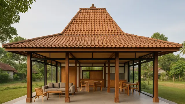 Rumah di Kampung dengan Konsep Open Space (Foto: ChatGPT)