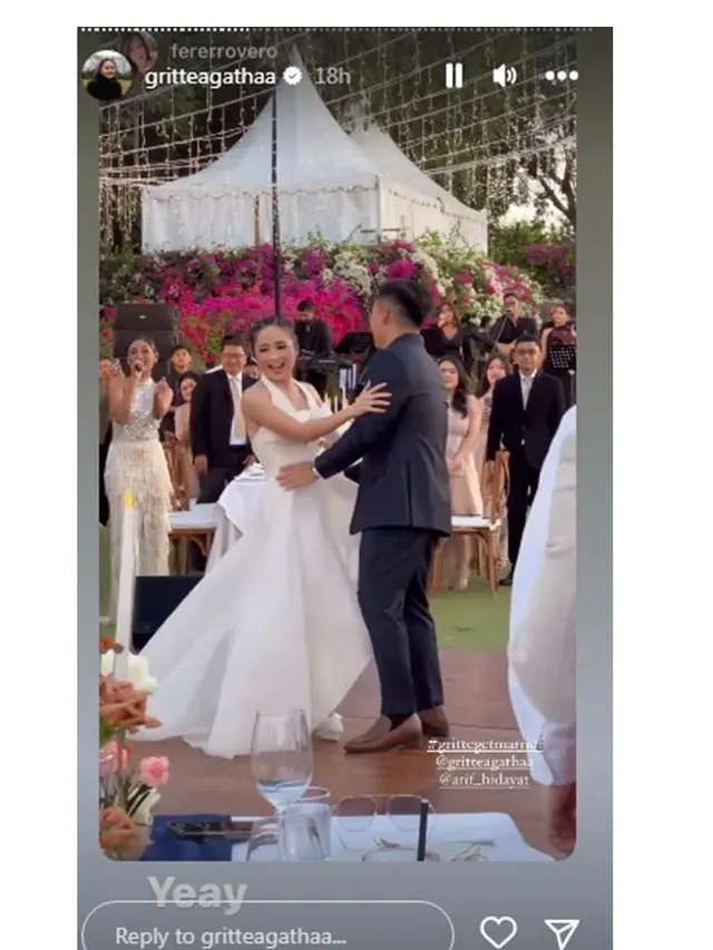 11 Tahun Berpacaran, Ini 10 Momen Pernikahan Gritte Agatha dan Arif Hidayat