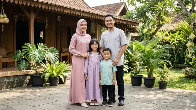 Model Seragam Keluarga Beda Warna