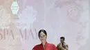 Sequence pertama Citra Kebaya Indonesia, Bunga Linen, Bias Aatma, Lintang Cemukiran, Sawung galling dan Puspamaya, dan pada sequence terakhir akan dibawakan oleh MUSES dengan kampanye Go Red for Women. Credit: Daniel Kampua