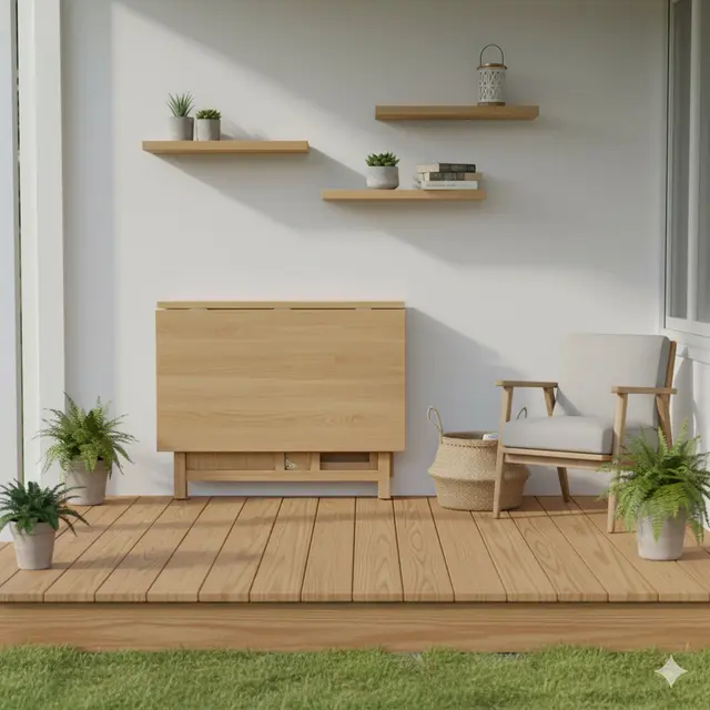 Desain Teras Multifungsi untuk Rumah Kecil. Gemini