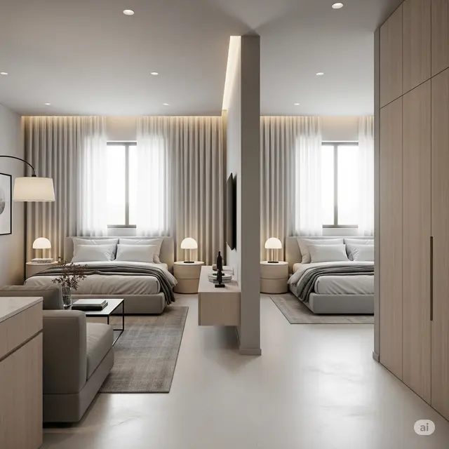 Ide Dekorasi Interior Rumah 6x12 2 Kamar Agar Terlihat Modern/Ilustrasi AI