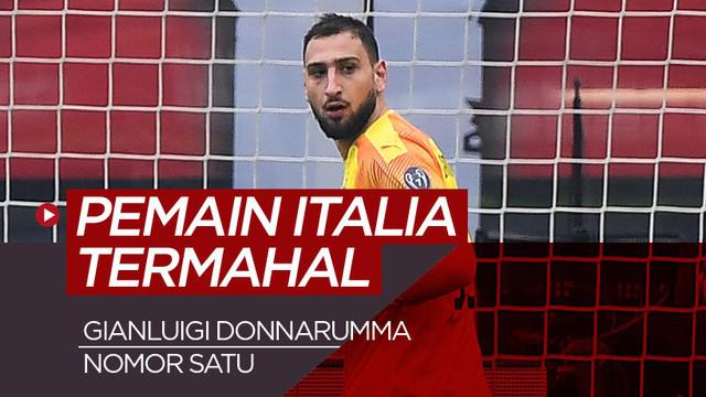 Berita motion grafis 5 pemain Italia termahal di dunia, Gianluigi Donnarumma nomor satu.