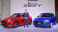 Selubung Suzuki Swift model tahun 2017 dibuka di Jepang, Selasa (27/12/2016). 