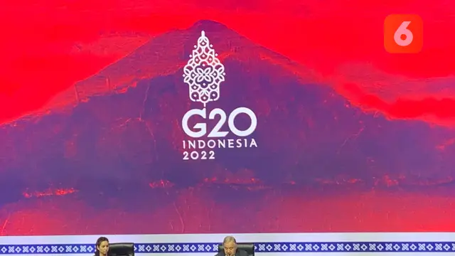 Sekjen PBB Antonio Guterres dalam konferensi pers bersama awak media sebelum KTT G20 dimulai pada Senin (14/11/2022). (Liputan6/Benedikta Miranti)