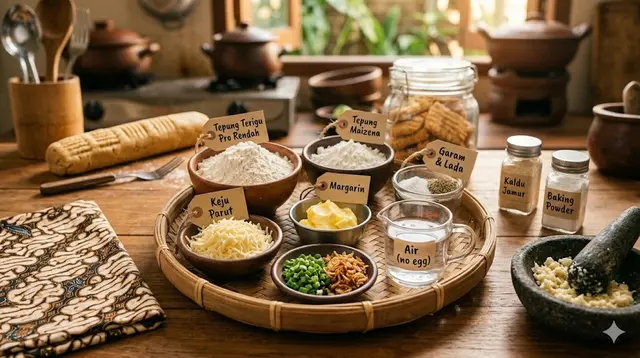Bahan Kue Garpu Gurih Tanpa Telur