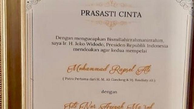 Prasasti Cinta Anak Ma'ruf Amin
