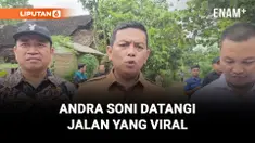 Andra Soni Langsung Datangi Lokasi Guru yang Jatuh di Jalan Berlumpur
